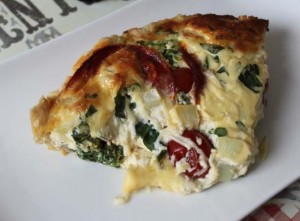 Bärlauch-Spinat-Tomaten-Emmentalerquiche